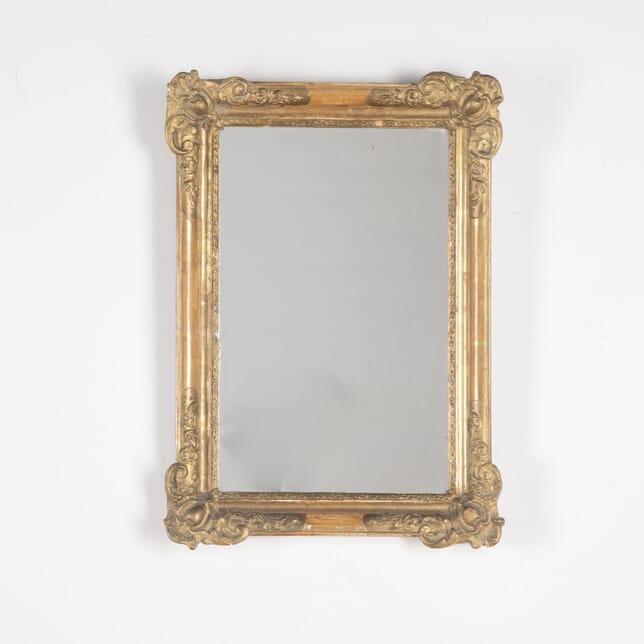 Small 19th Century English Gilded Rectangular Wall Mirror MI8033175