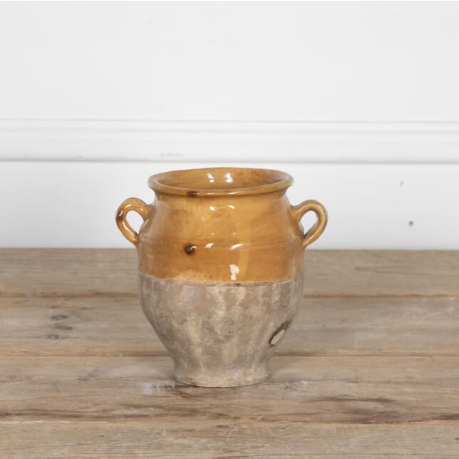 Small 19th Century French Yellow Glaze Confit Pot DA2329646