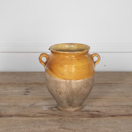 Small 19th Century French Yellow Glaze Confit Pot DA2329647