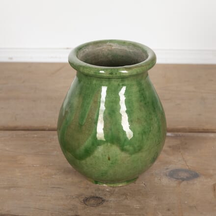 Small 19th Century Green Glazed Biot Pot DA7127480