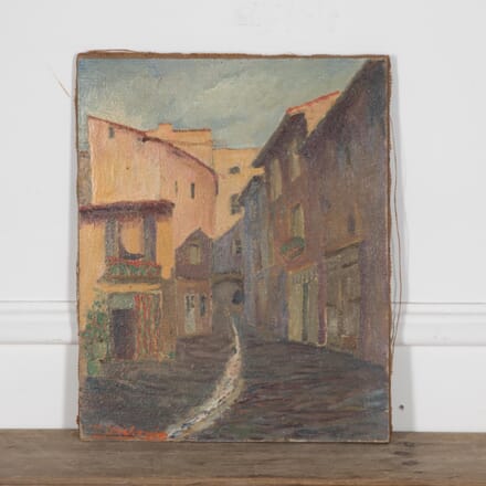 Small 20th Century French Village Street Painting WD1529988