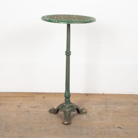 Small Early 20th Century Cast Iron Green Table CO4329518