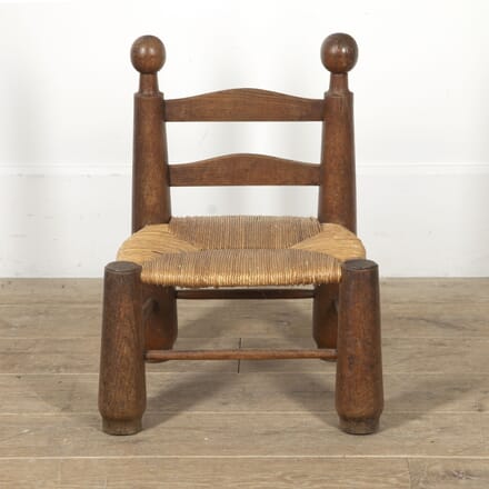 Small Oak Chair Attributed to Charles Dudouyt CH2918609