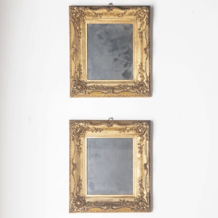 Pair of Small 19th Century Giltwood Wall Mirrors MI8033188