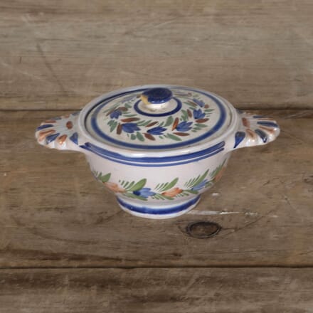 19th Century Small Quimper Style Bowl with Lid DA0231985