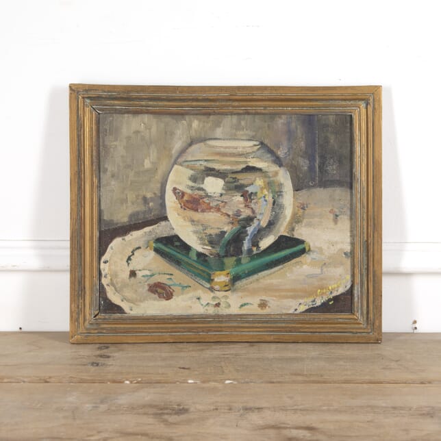 20th Century Still-Life Painting Of A Goldfish Bowl WD1522791