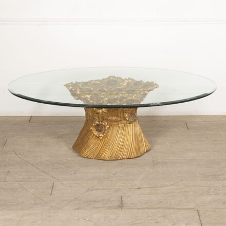 20th Century Sunflower Gilded Coffee Table CT3026088