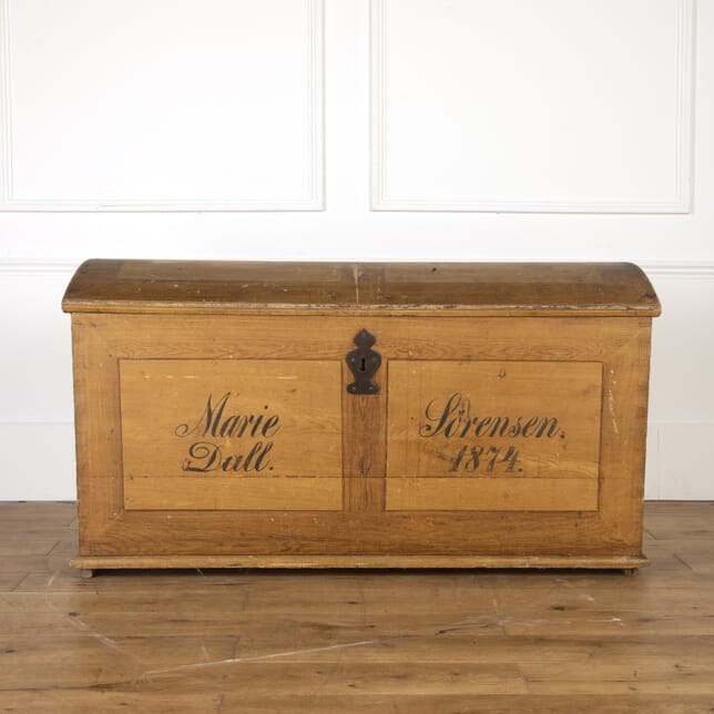 Swedish Domed Pine Marriage Chest CB8716934