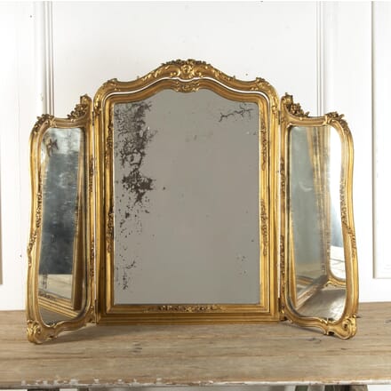 19th Century Gilded French Dressing Table Mirror MI9920591
