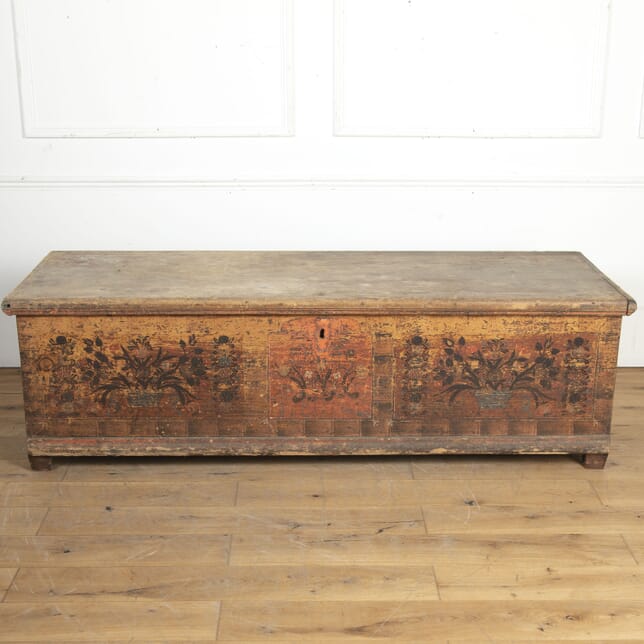 Large 19th Century Painted Pine Chest CB7321155