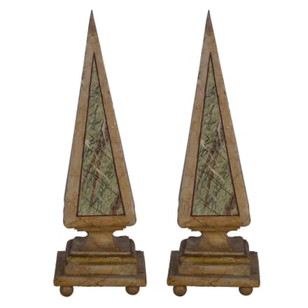 Pair of 19th Century Italian Wooden Obelisks DA356981