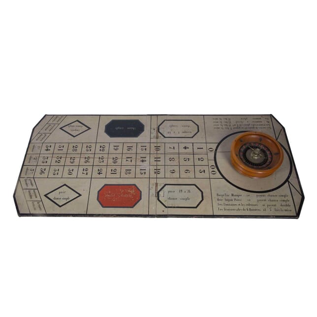 French Roulette Board and Wheel