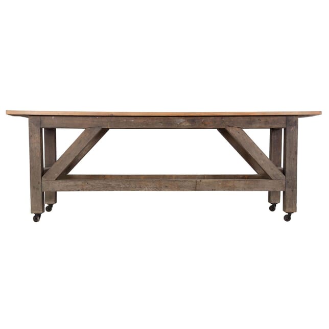 English Oak and Pine Work Table