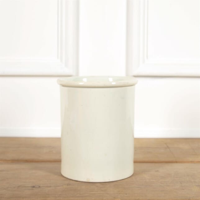 White French Porcelain Straight Sided Jar