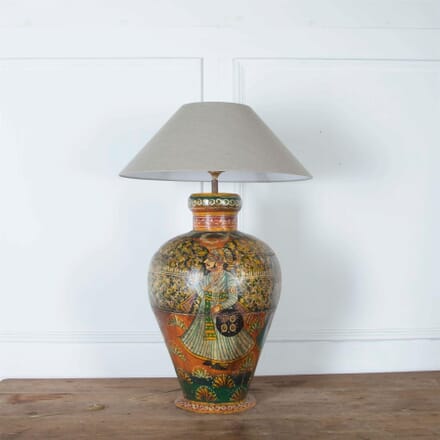 Indian Tin Painted Lamp LT7361133