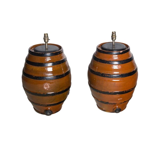 Pair of Barrel Lamps