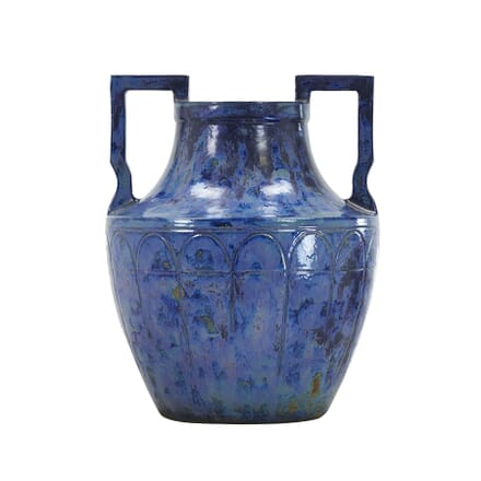 Large 1960s French Blue Glazed Urn DA0661422