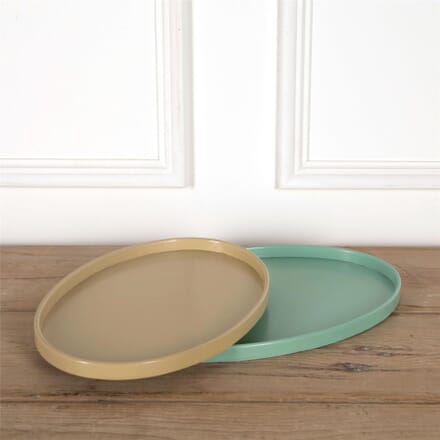 Pair of 1930s Nesting Oval Laquered Serving Trays DA5862052