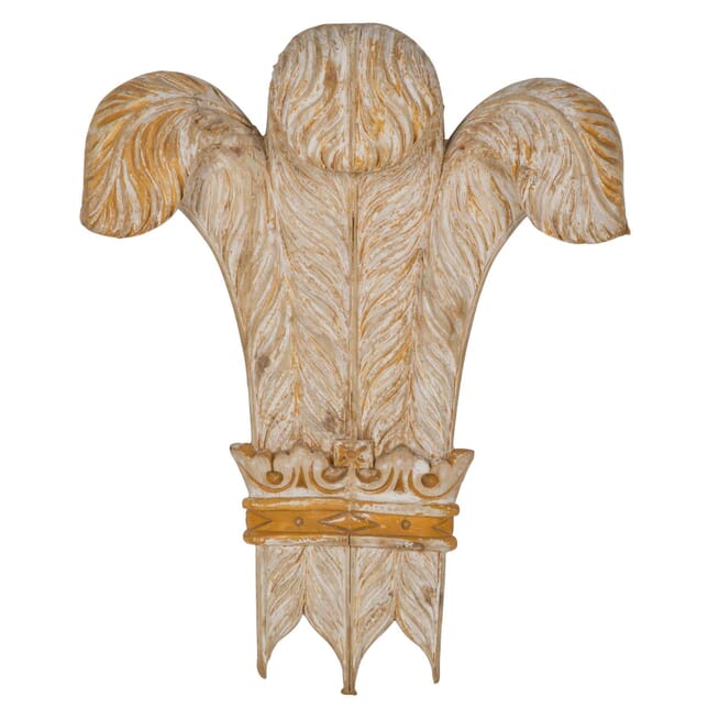 Carved Prince of Wales Feathers