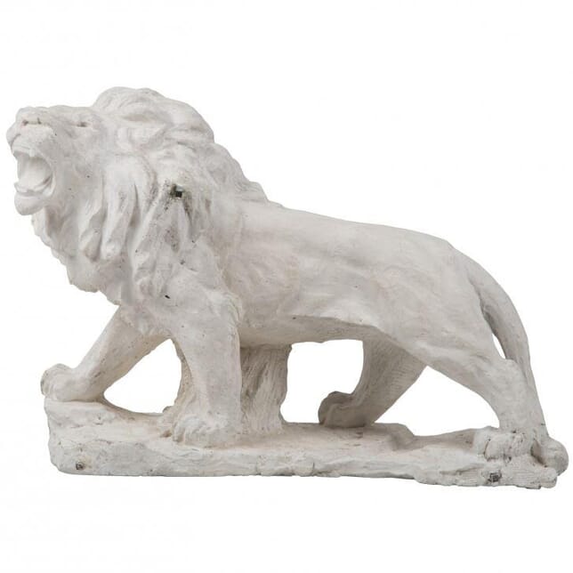 19th Century Plaster Lion