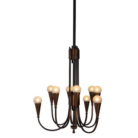 9 Branch Oxidised Copper Chandelier LC2110526