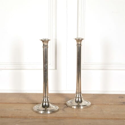 Pair of Tall Vintage Silverplate Candle Holders DA157705