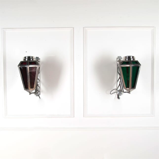 Chrome and Glass Wall Lanterns LW5361789