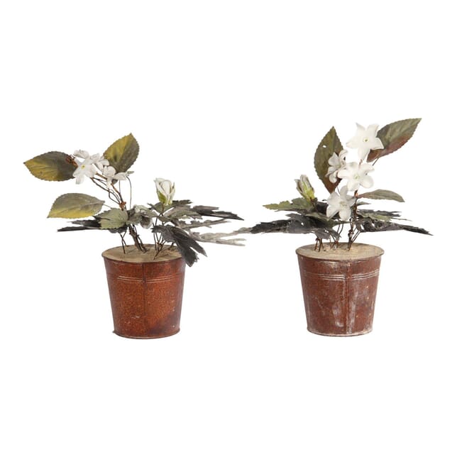 Tole and Porcelain Potted Plants