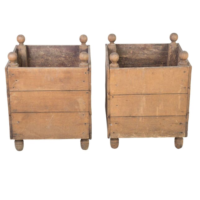 Pair of Wooden Planters