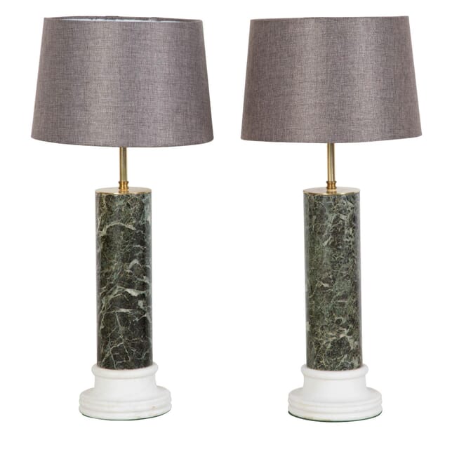 Pair of 19th Century Marble Lamps