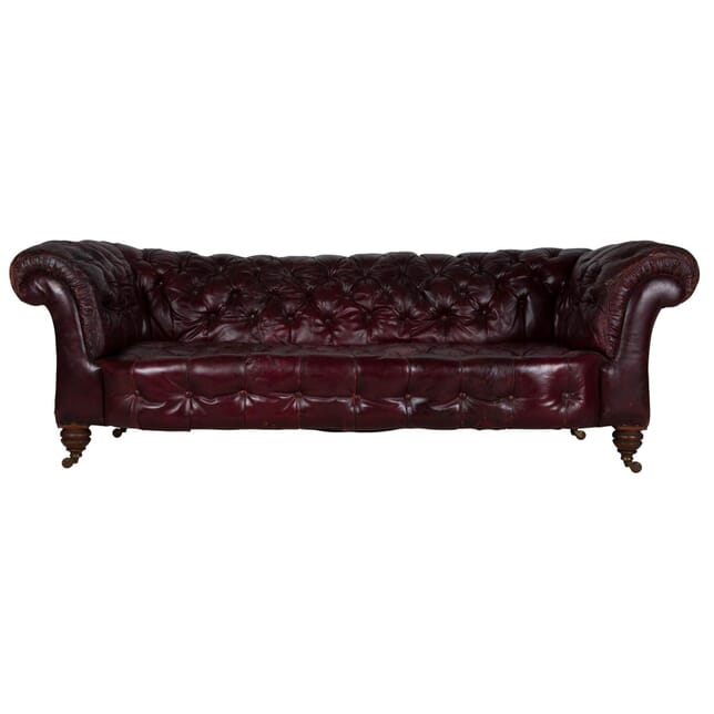 Victorian Red Leather Chesterfield