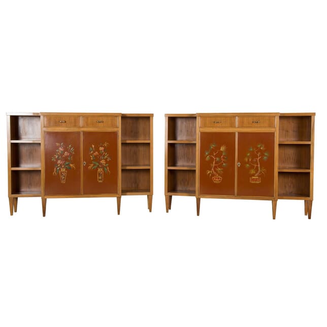 Pair of 20th Century Walnut Bookcases BK5258203