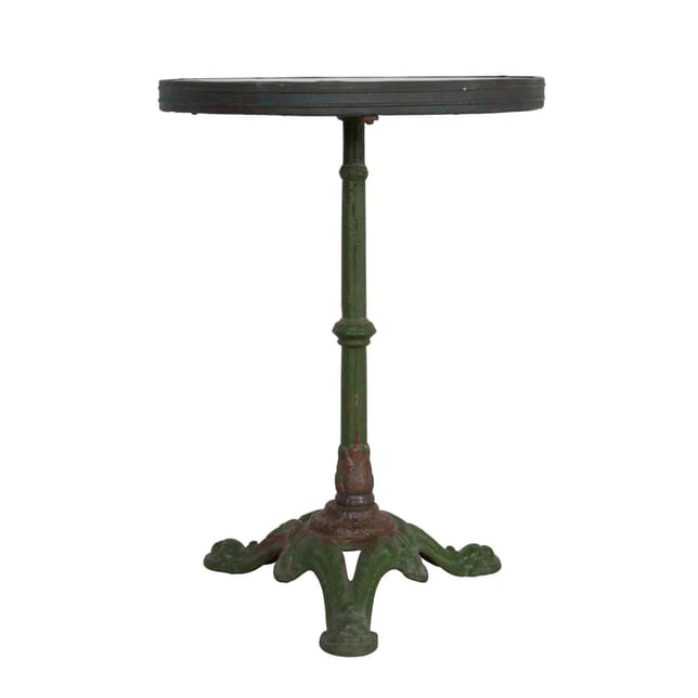 French Iron and Marble Bistro Table