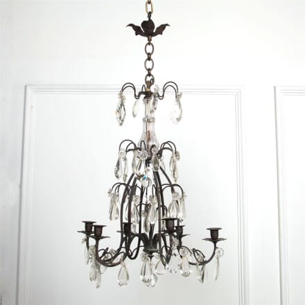 French Iron and Crystal Chandelier LC1561854