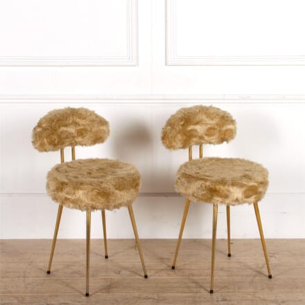 Champagne Coloured Furry Cocktail Chairs CH307466