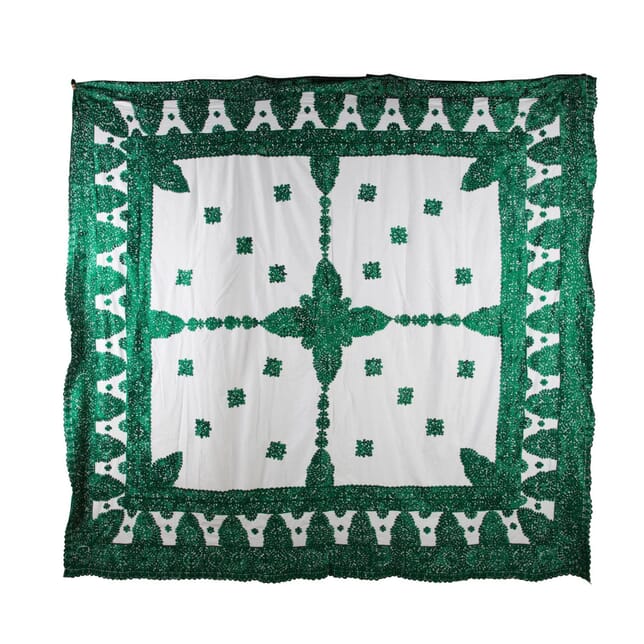 Moroccan Silk Embroidered Throw