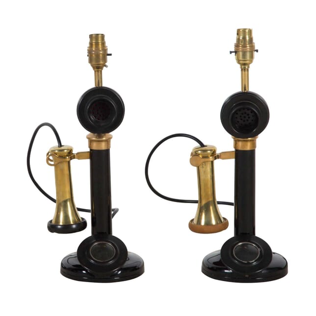 Pair of 1920s Candlestick Telephones