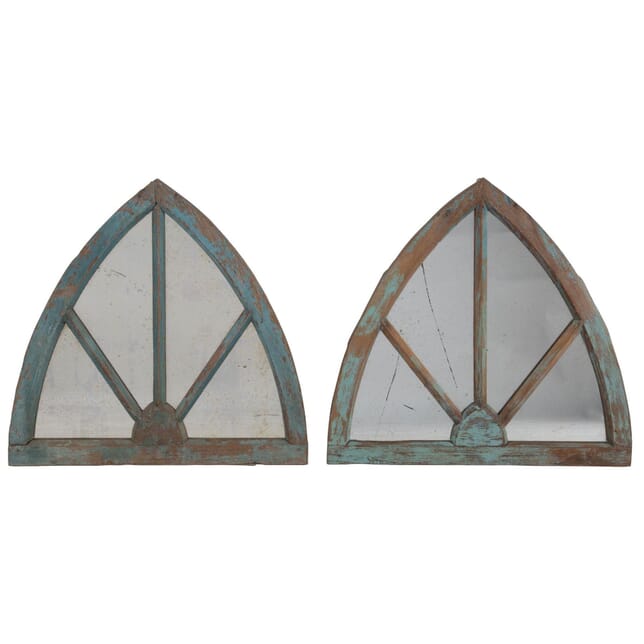 Pair of Arched Window Mirrors