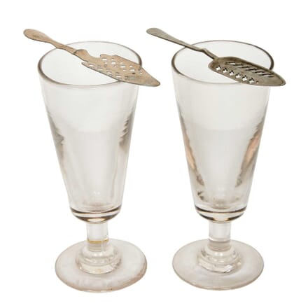 Pair of French Absinthe Glasses and Spoons DA4413112