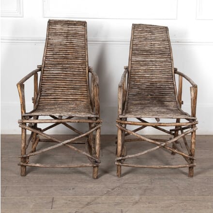 Pair of Early 20th Century Twig Chairs CH9425842