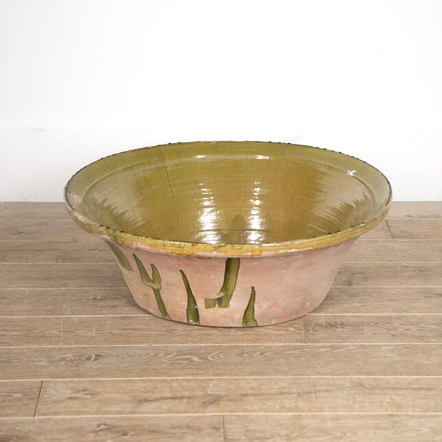 Large French Green Glazed Bowl DA5216363