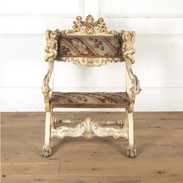Venetian 19th Century Throne Chair CH7915756