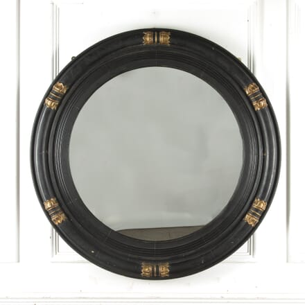 Large 20th Century Ebonised Convex Mirror MI0525187