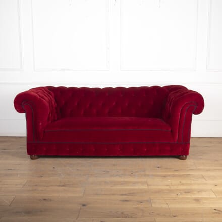 19th Century Red Velvet Sofa SB6923774