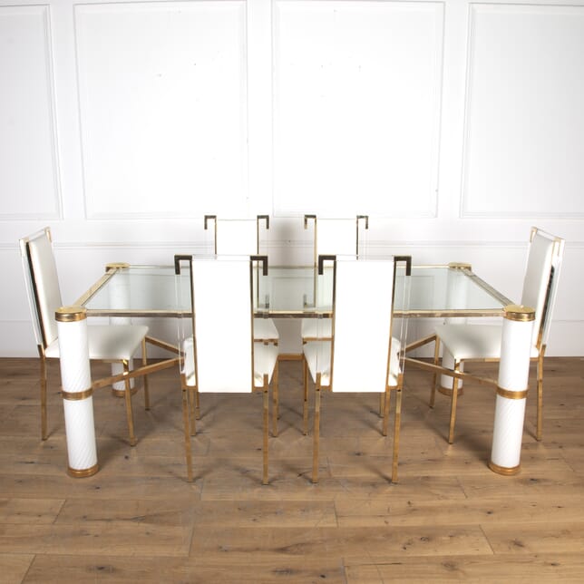 20th Century Brass and Murano Glass Dining Set TD8722590
