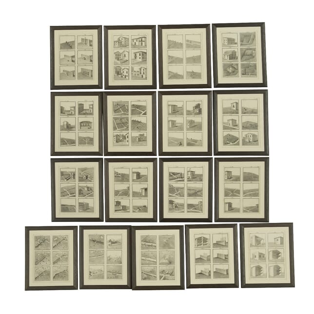 Set of Seventeen Framed Giovanni Donegani Engravings WD159108