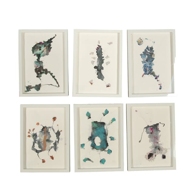 Set of 6 Abstract Collages by Turco WD298579