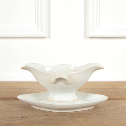 White French Sauce Boat with Drip Plate DA4461548