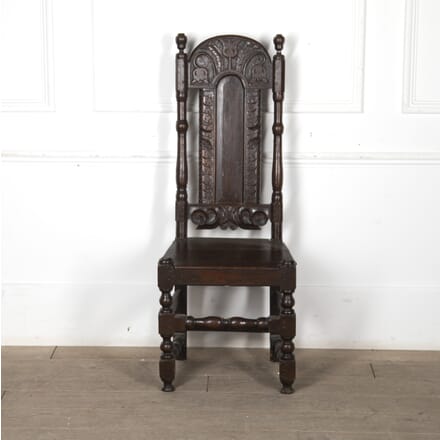 William and Mary Carved Oak Side Chair CH9223758