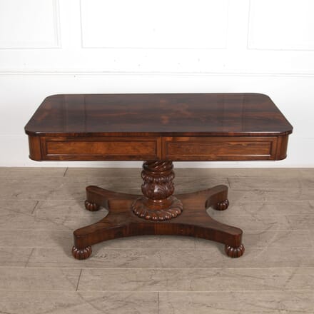William IV Rosewood Two Drawer Library Table TC8821951